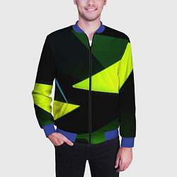 Бомбер мужской Geometric shapes, цвет: 3D-синий — фото 2