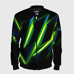 Бомбер мужской Geometric neon, цвет: 3D-черный