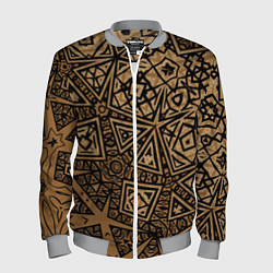 Бомбер мужской Золотая метаморфоза на черном, цвет: 3D-меланж