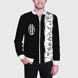 Бомбер мужской Ювентус символы гейм, цвет: 3D-белый — фото 2