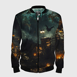 Мужской бомбер Ночь тыкв и теней
