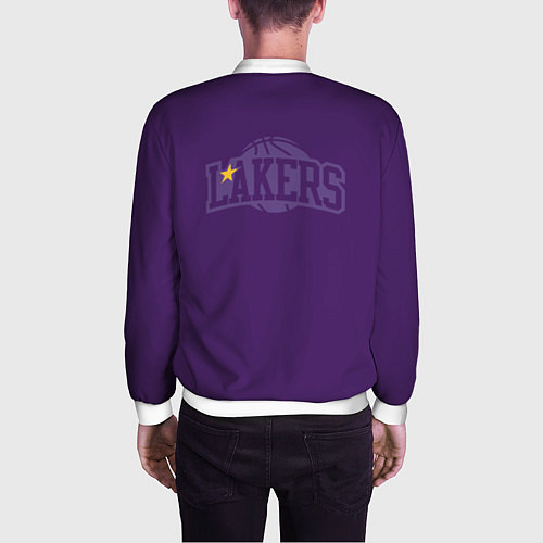 Мужской бомбер NBA Lakers / 3D-Белый – фото 4