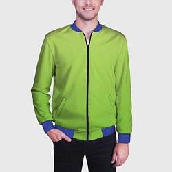 Бомбер мужской Color lime green, цвет: 3D-синий — фото 2