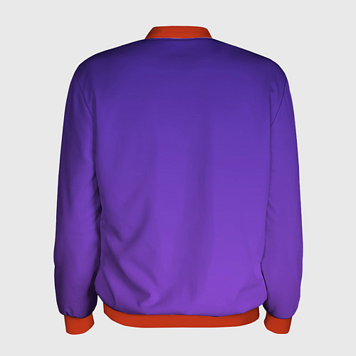 Мужской бомбер The color is purple / 3D-Красный – фото 2