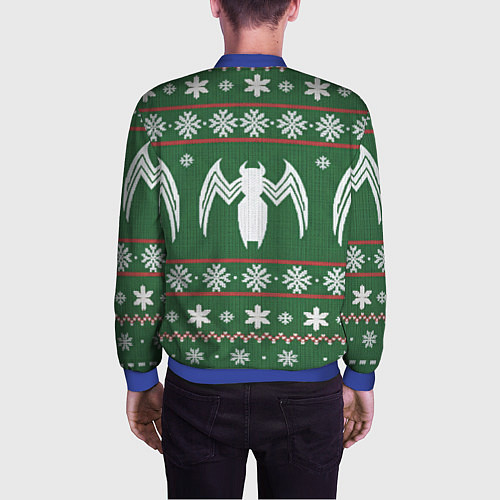 Мужской бомбер Рождественский свитер Венома / 3D-Синий – фото 4