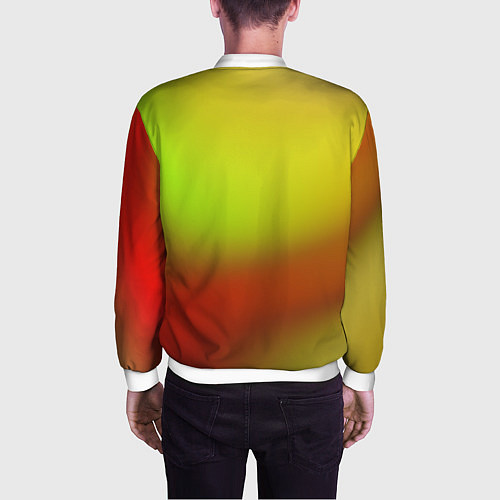 Мужской бомбер Color multicolored gradient / 3D-Белый – фото 4
