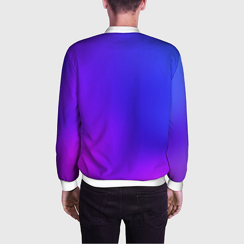 Мужской бомбер Color multicolored gradient / 3D-Белый – фото 4