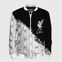 Бомбер мужской Liverpool краски текстура геометрия, цвет: 3D-белый