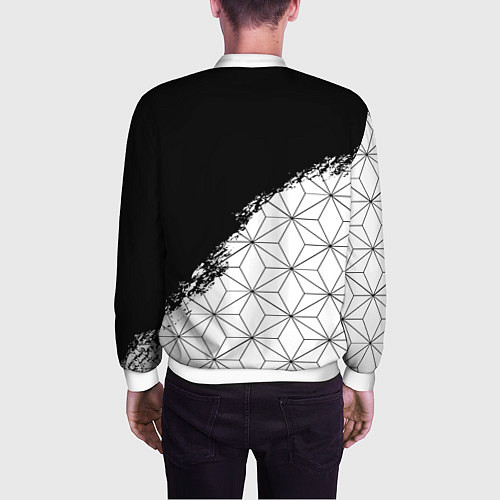 Мужской бомбер Liverpool краски текстура геометрия / 3D-Белый – фото 4