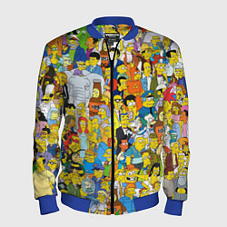 Бомбер мужской Simpsons Stories, цвет: 3D-синий