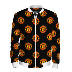 Бомбер мужской Manchester United Pattern, цвет: 3D-белый