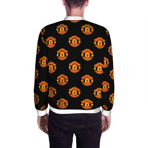 Мужской бомбер Manchester United Pattern / 3D-Белый – фото 4