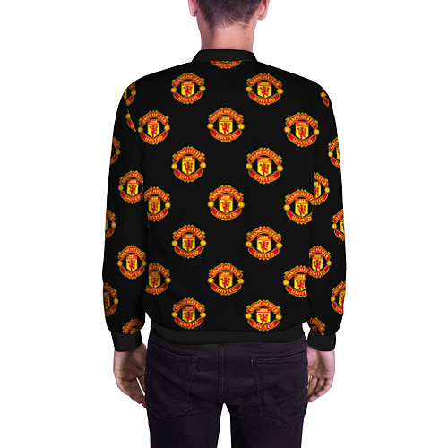 Мужской бомбер Manchester United Pattern / 3D-Черный – фото 4