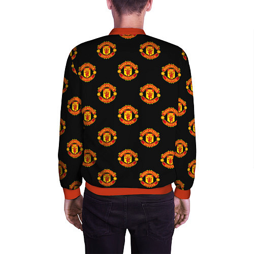 Мужской бомбер Manchester United Pattern / 3D-Красный – фото 4