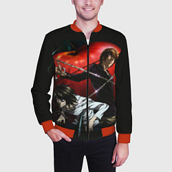Бомбер мужской Тетрадь смерти, цвет: 3D-красный — фото 2
