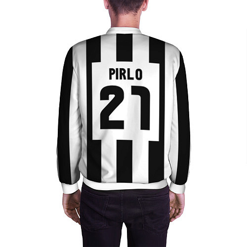 Мужской бомбер Juventus: Pirlo / 3D-Белый – фото 4