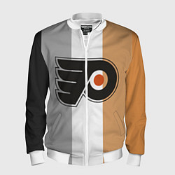 Бомбер мужской Philadelphia Flyers, цвет: 3D-белый