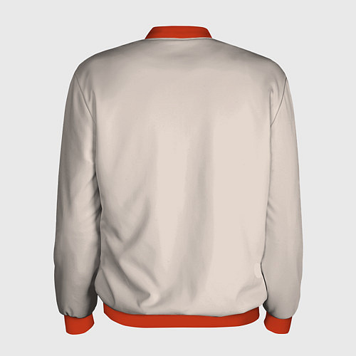 Мужской бомбер Взгляд белого льва / 3D-Красный – фото 2