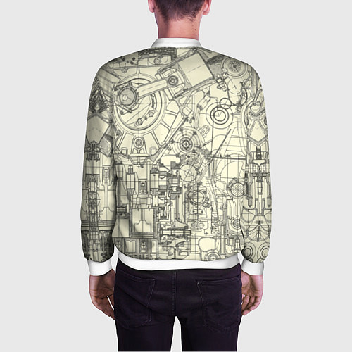 Мужской бомбер Лучший инженер / 3D-Белый – фото 4