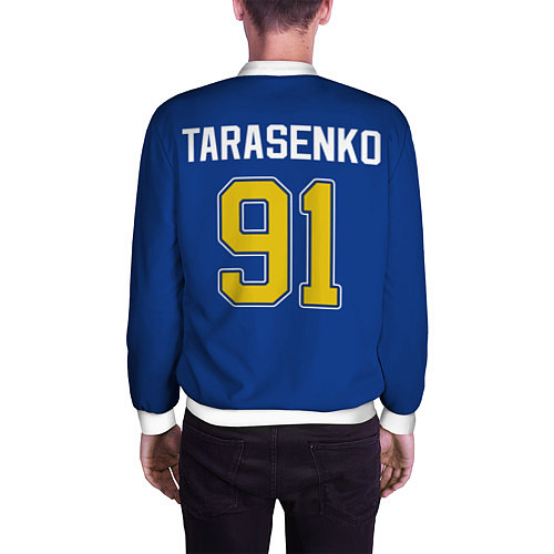 Мужской бомбер St Louis Blues: Tarasenko 91 / 3D-Белый – фото 4