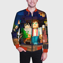 Бомбер мужской Minecraft Men's, цвет: 3D-красный — фото 2