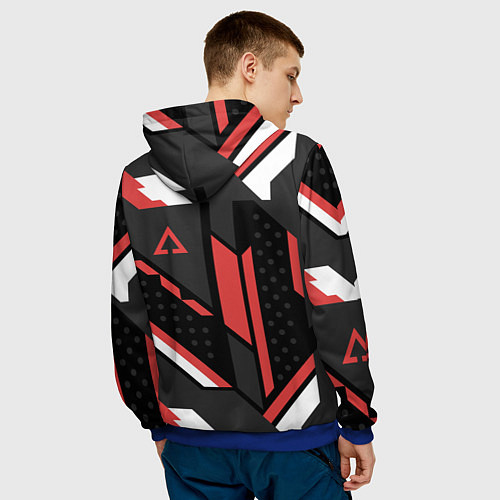 Мужская толстовка CS:GO Cyrex Pattern / 3D-Синий – фото 4