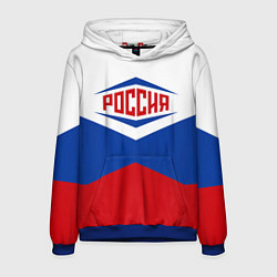Толстовка-худи мужская Россия 2016, цвет: 3D-синий