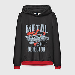 Толстовка-худи мужская Metal Detector, цвет: 3D-красный