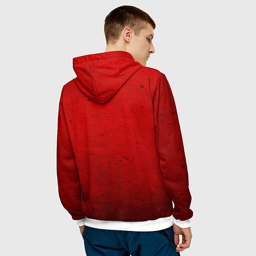 Мужская толстовка Флаг СССР: Серп и Молот / 3D-Белый – фото 4