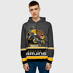 Толстовка-худи мужская Boston Bruins цвета 3D-черный — фото 2