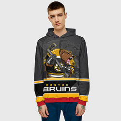 Толстовка-худи мужская Boston Bruins, цвет: 3D-красный — фото 2