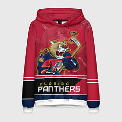 Толстовка-худи мужская Florida Panthers, цвет: 3D-белый