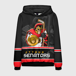 Толстовка-худи мужская Ottawa Senators, цвет: 3D-черный