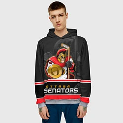 Толстовка-худи мужская Ottawa Senators, цвет: 3D-меланж — фото 2