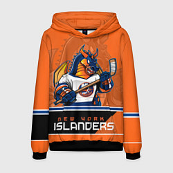 Толстовка-худи мужская New York Islanders, цвет: 3D-черный