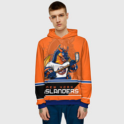 Толстовка-худи мужская New York Islanders, цвет: 3D-синий — фото 2