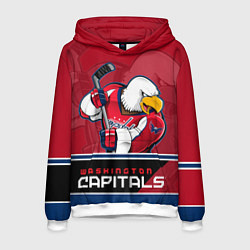 Толстовка-худи мужская Washington Capitals, цвет: 3D-белый