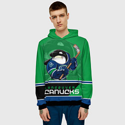 Толстовка-худи мужская Vancouver Canucks, цвет: 3D-черный — фото 2