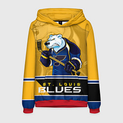 Толстовка-худи мужская St. Louis Blues, цвет: 3D-красный