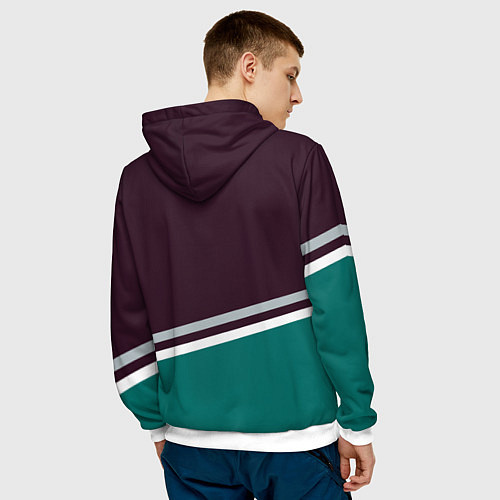 Мужская толстовка Anaheim Ducks / 3D-Белый – фото 4