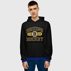 Толстовка-худи мужская Boston Bruins: Est.1924, цвет: 3D-синий — фото 2