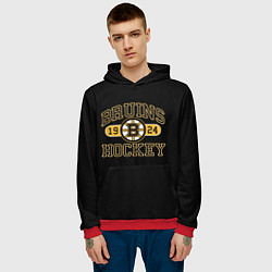 Толстовка-худи мужская Boston Bruins: Est.1924, цвет: 3D-красный — фото 2