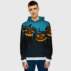 Толстовка-худи мужская Halloween3, цвет: 3D-белый — фото 2