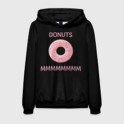 Толстовка-худи мужская Donuts, цвет: 3D-черный
