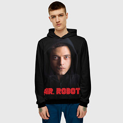 Толстовка-худи мужская Mr. Robot, цвет: 3D-черный — фото 2