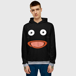 Толстовка-худи мужская Mr Popo Face, цвет: 3D-меланж — фото 2