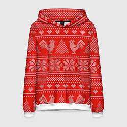 Мужская толстовка Узор с петухами