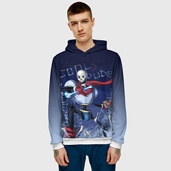 Толстовка-худи мужская Papyrus, цвет: 3D-белый — фото 2