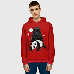 Толстовка-худи мужская Panda Warrior, цвет: 3D-красный — фото 2