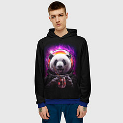 Толстовка-худи мужская Panda Cosmonaut, цвет: 3D-синий — фото 2